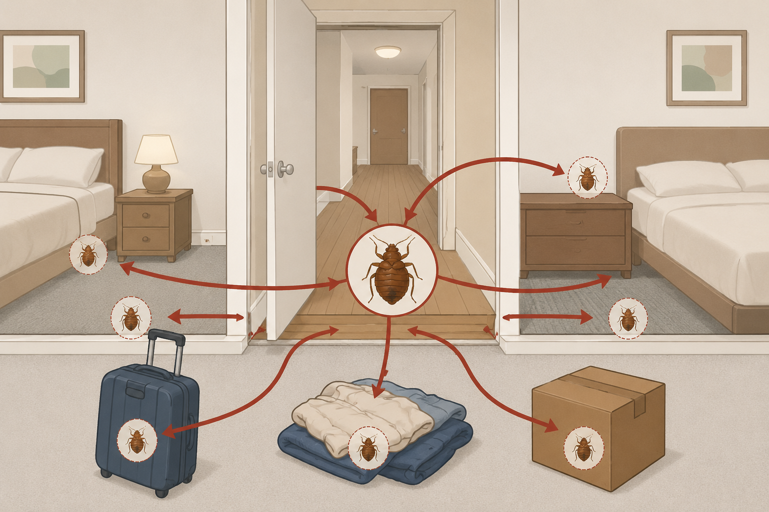How Bed Bugs Spread from One Room to Another