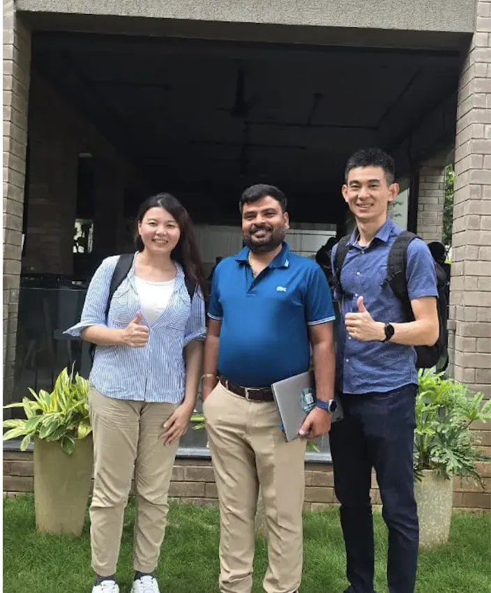 Prakash meeting international industry partners