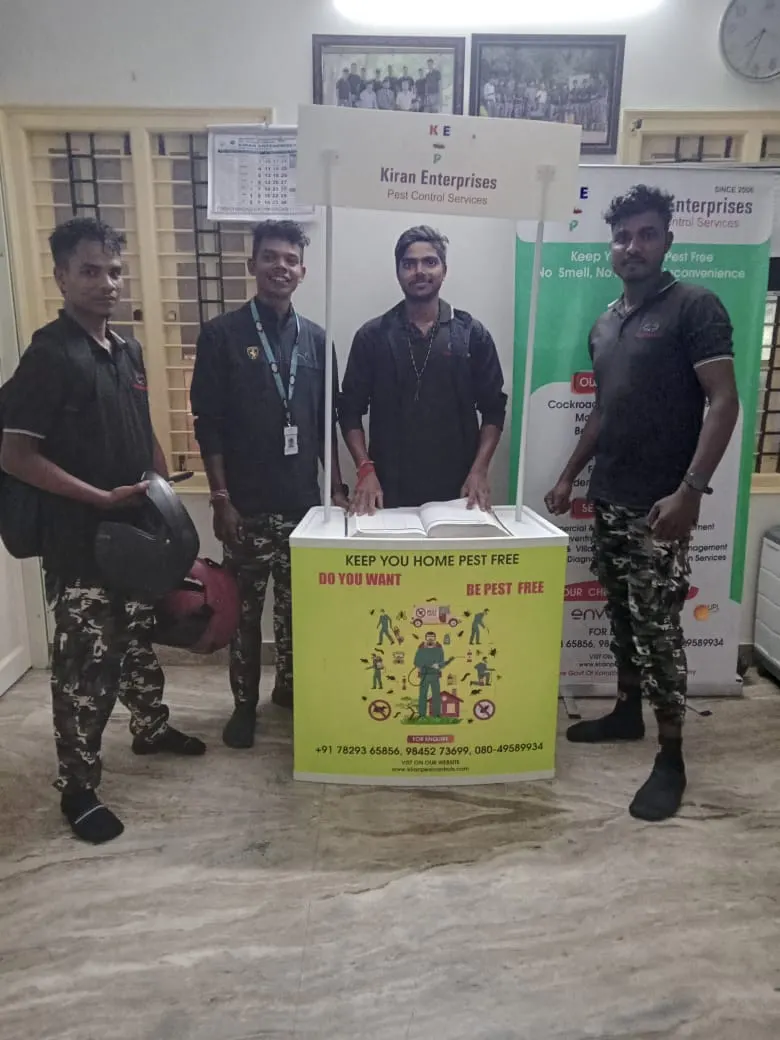 Technicians at a Kiran Enterprises outreach booth