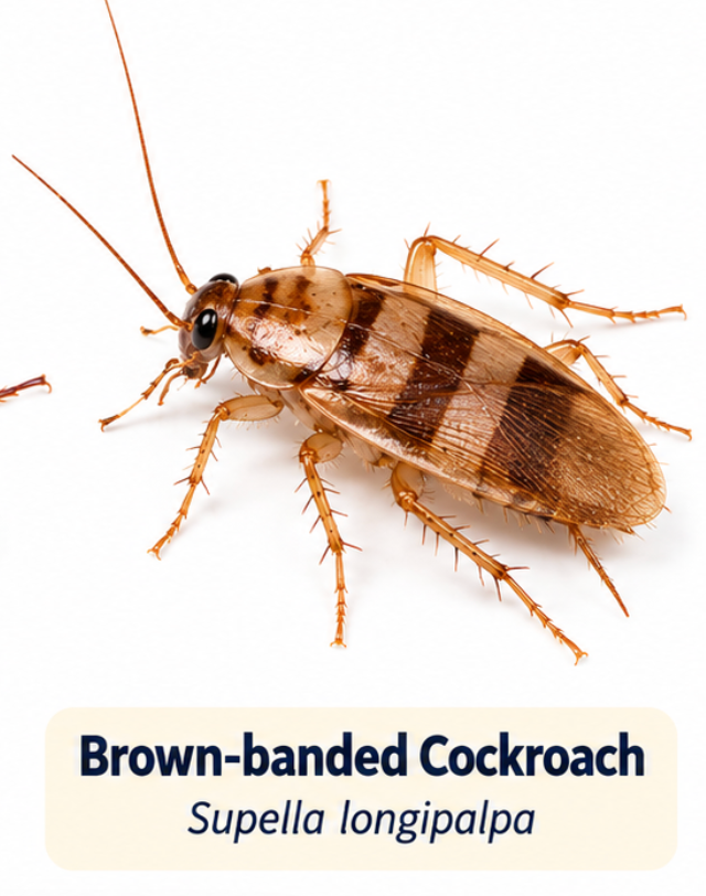 Brown-banded Cockroach (Supella longipalpa)