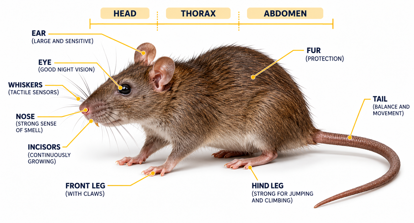 Rodents anatomy diagram