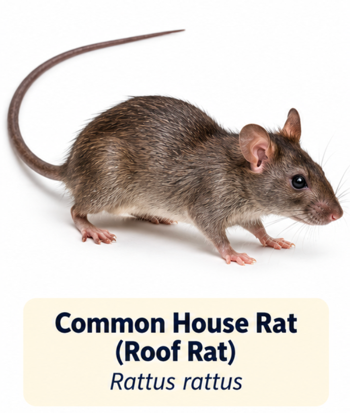 Common House Rat (Roof Rat) (Rattus rattus)